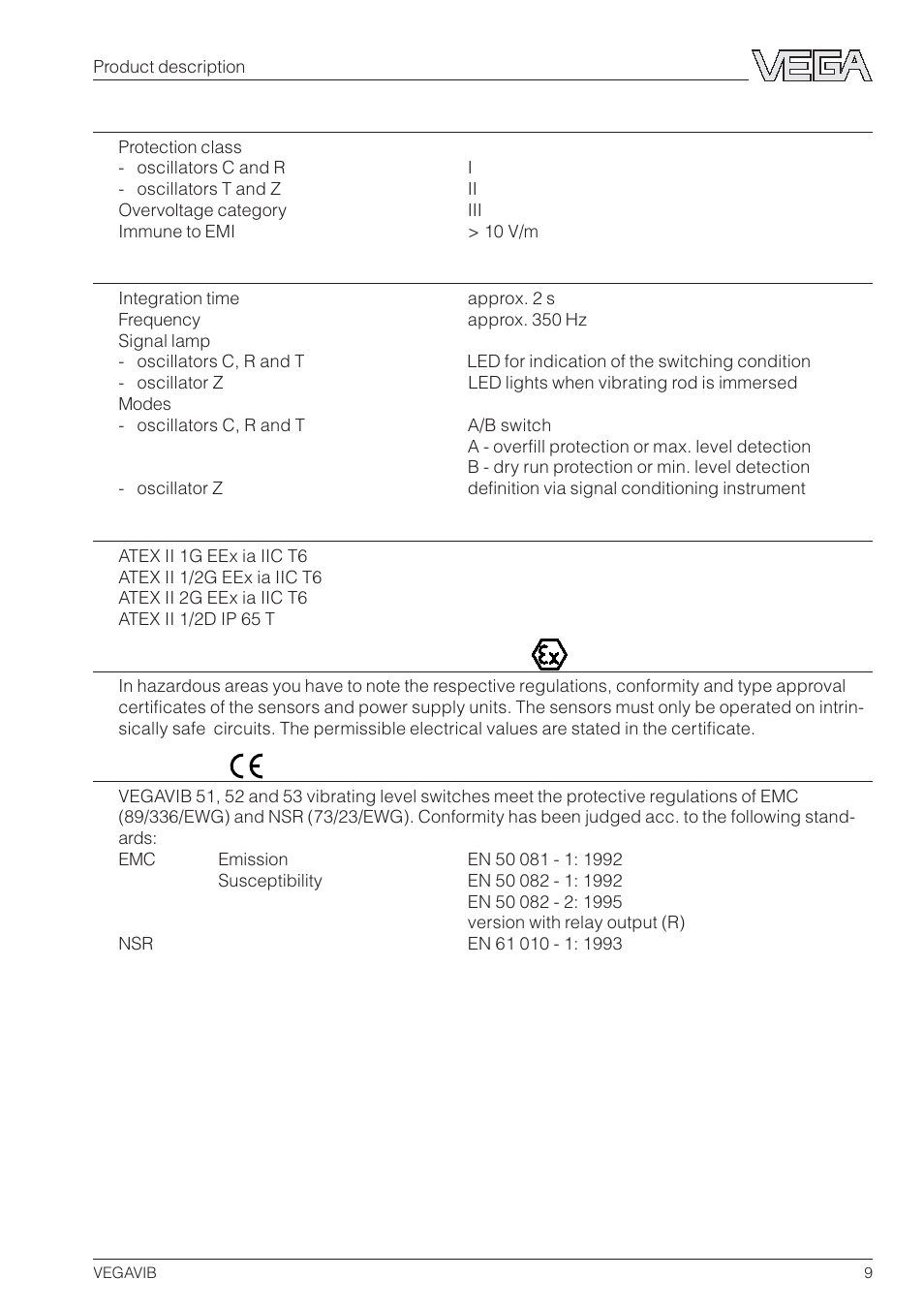 VEGA VEGAVIB 31-53 User Manual | Page 9 / 20