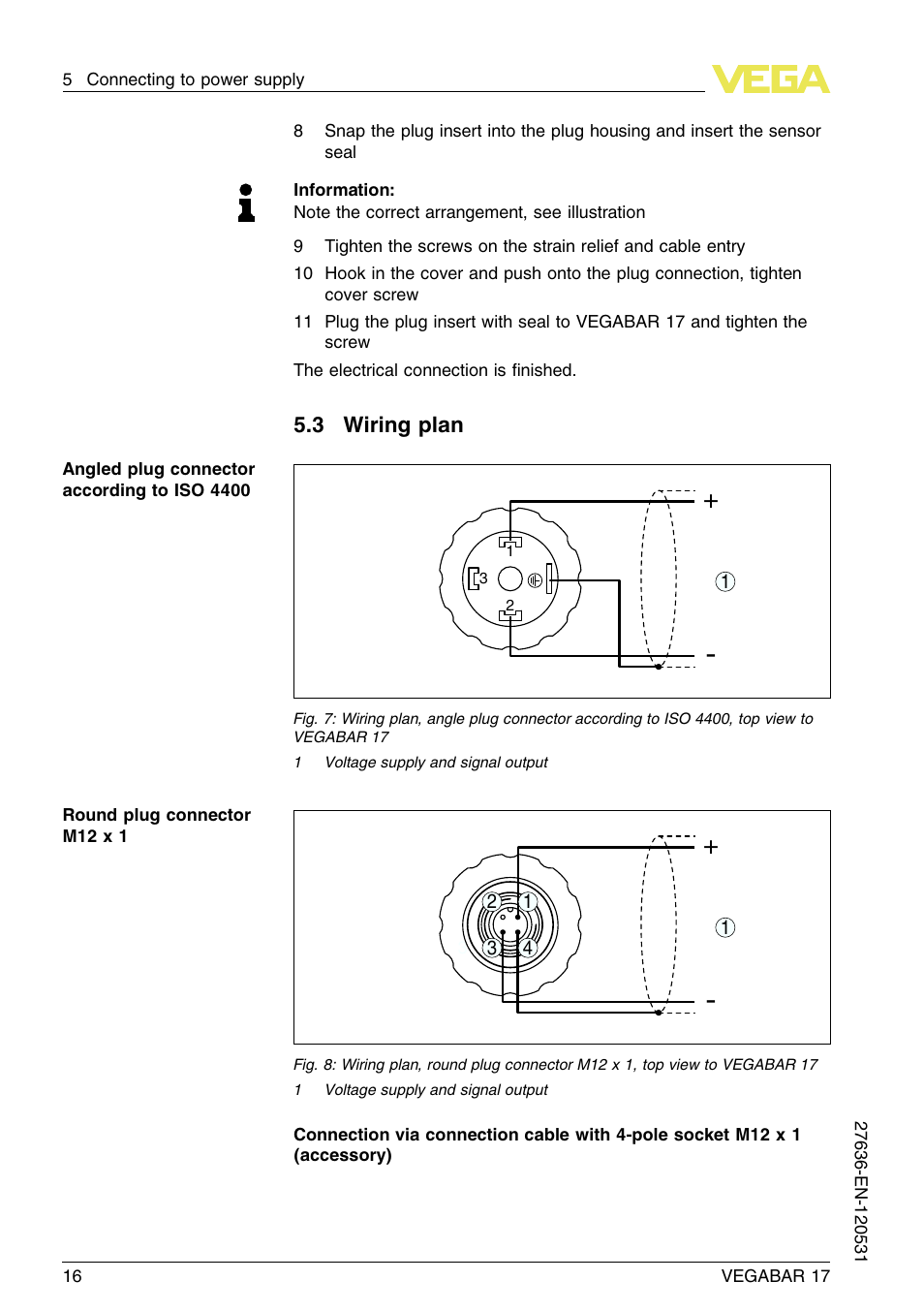 3 wiring plan | VEGA VEGABAR 17 User Manual | Page 16 / 36