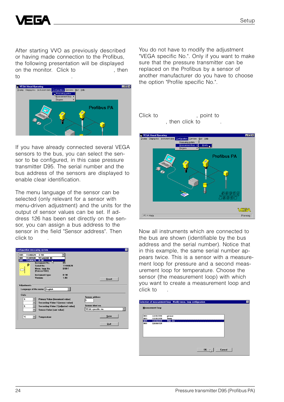 VEGA D95 Profibus PA User Manual | Page 24 / 36