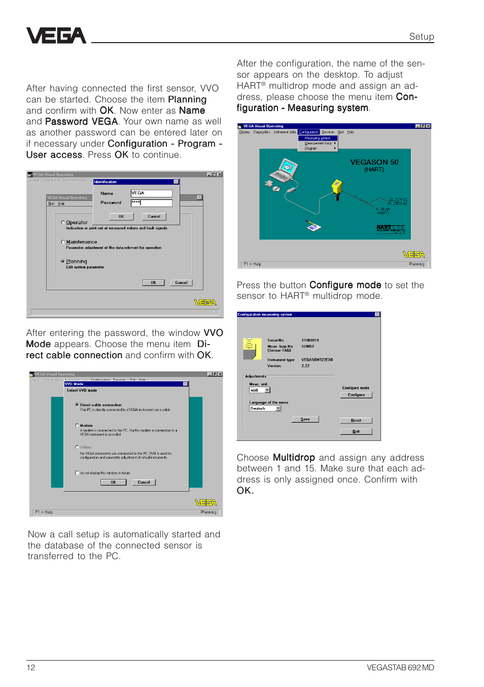 3 address assignment with vvo | VEGA VEGASTAB 692 MD User Manual | Page 12 / 16
