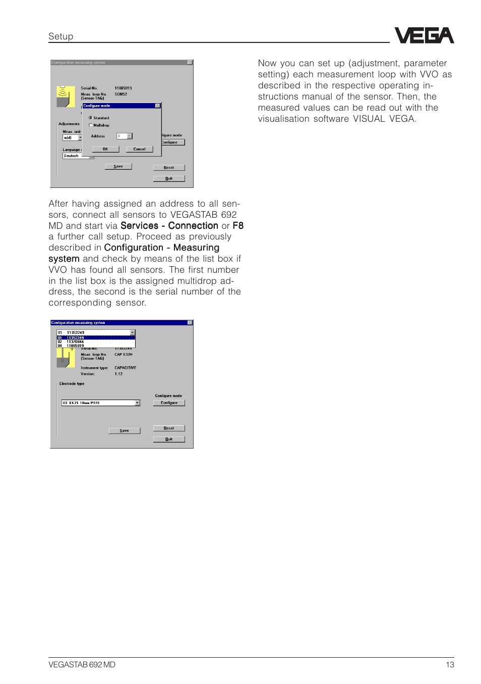 VEGA VEGASTAB 692 MD User Manual | Page 13 / 16