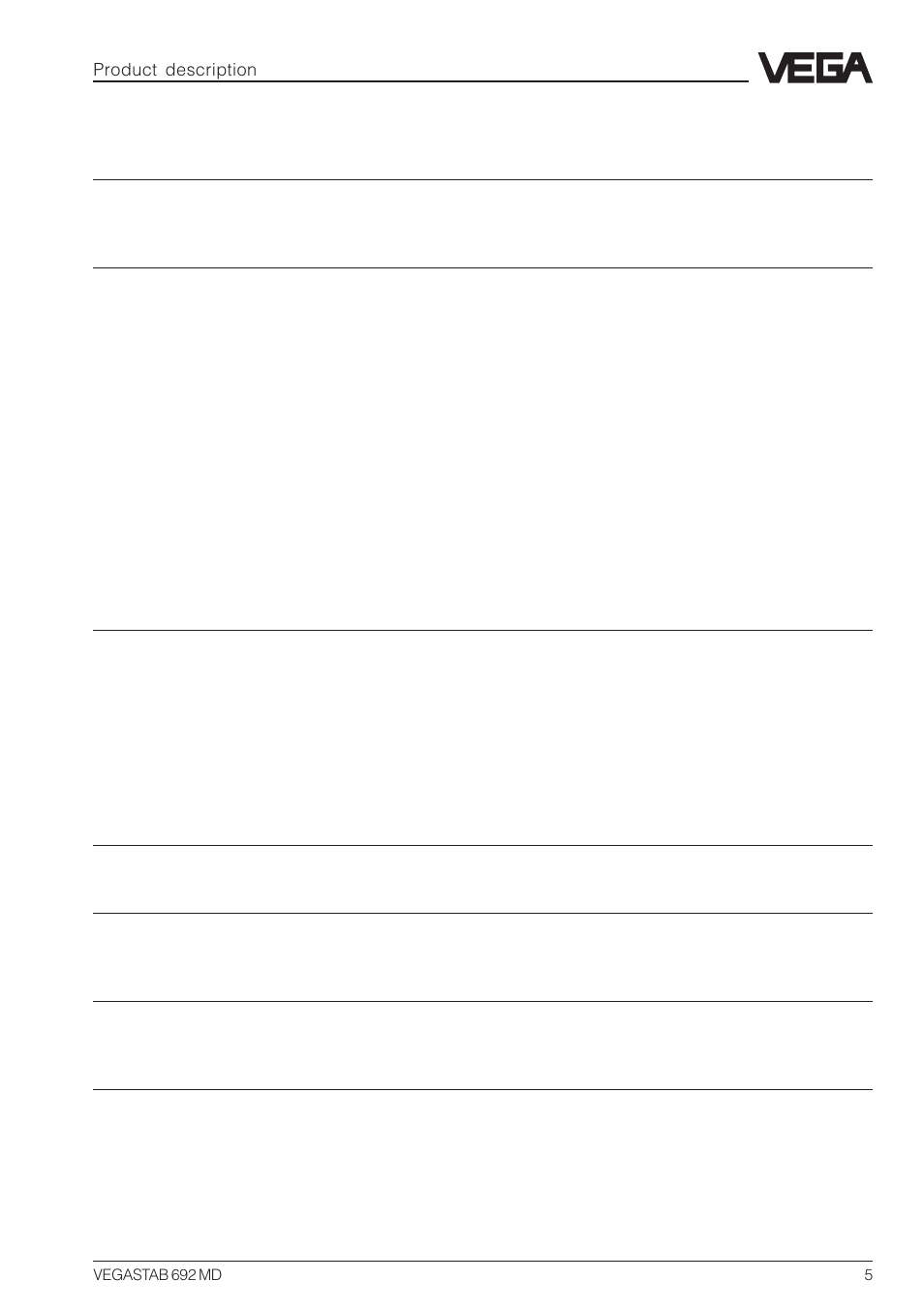 6 technical data | VEGA VEGASTAB 692 MD User Manual | Page 5 / 16