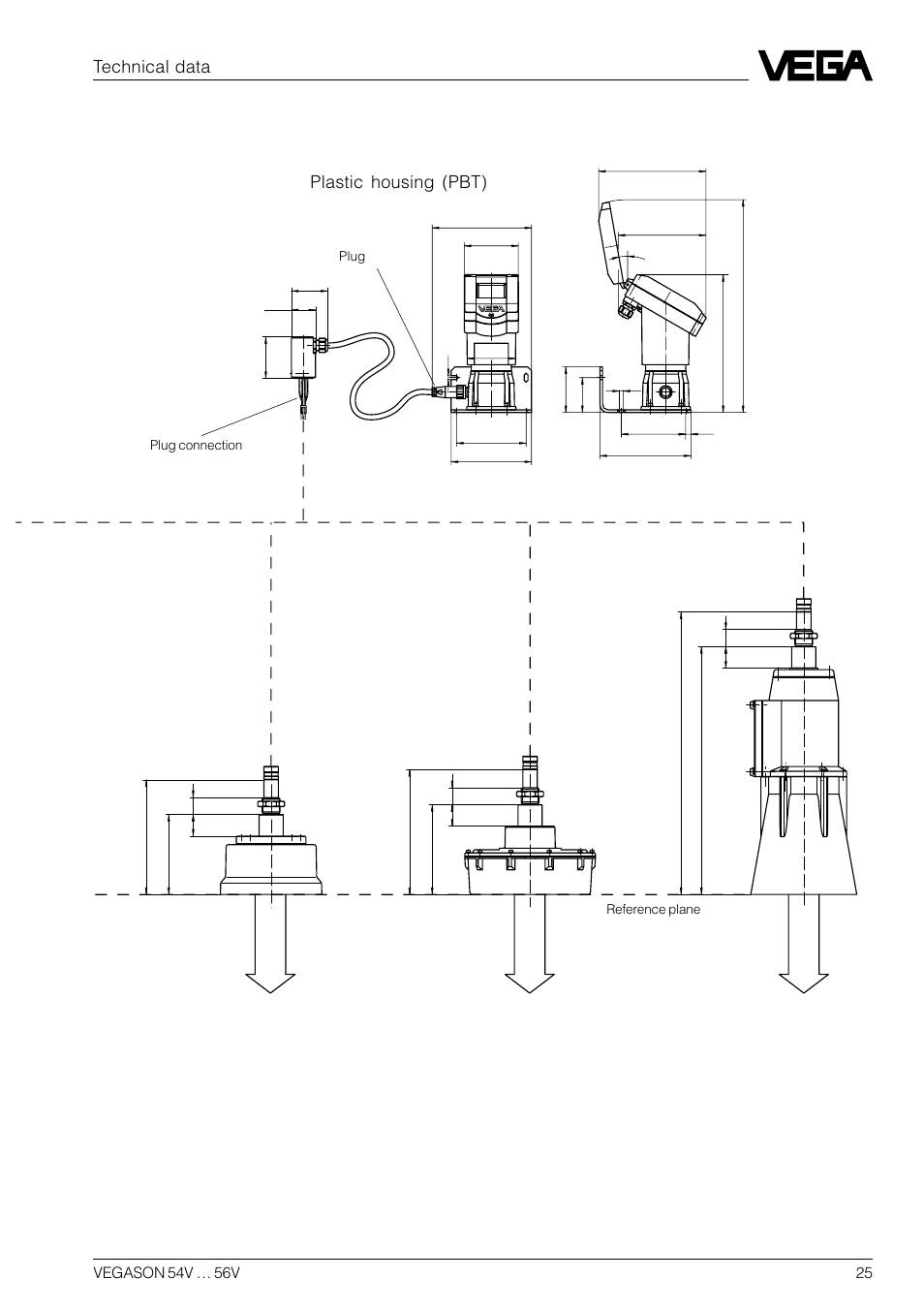 Vegason 54 … 56 in version d | VEGA VEGASON 54V…56V User Manual | Page 25 / 92