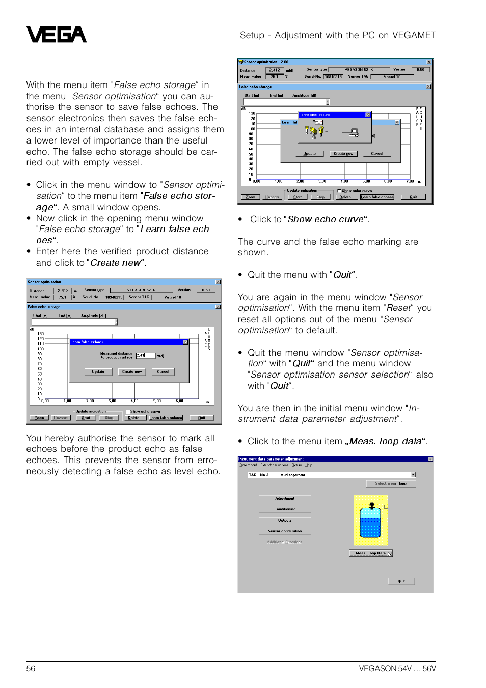 VEGA VEGASON 54V…56V User Manual | Page 56 / 92