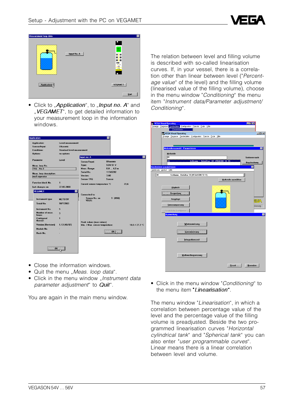 VEGA VEGASON 54V…56V User Manual | Page 57 / 92