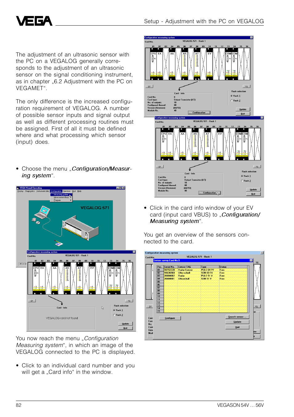 VEGA VEGASON 54V…56V User Manual | Page 82 / 92