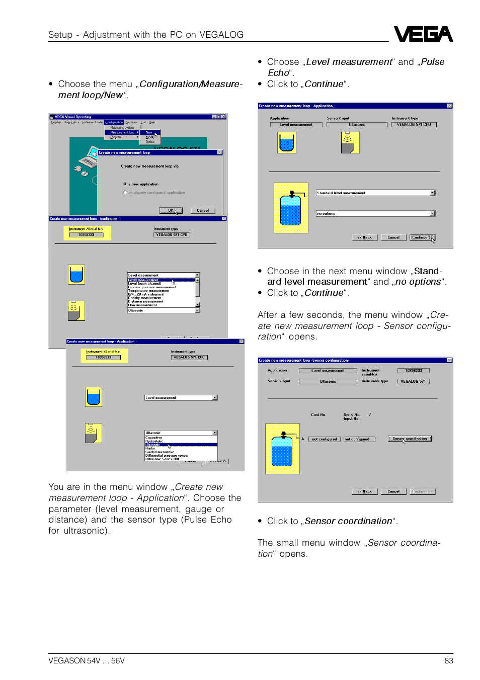 VEGA VEGASON 54V…56V User Manual | Page 83 / 92