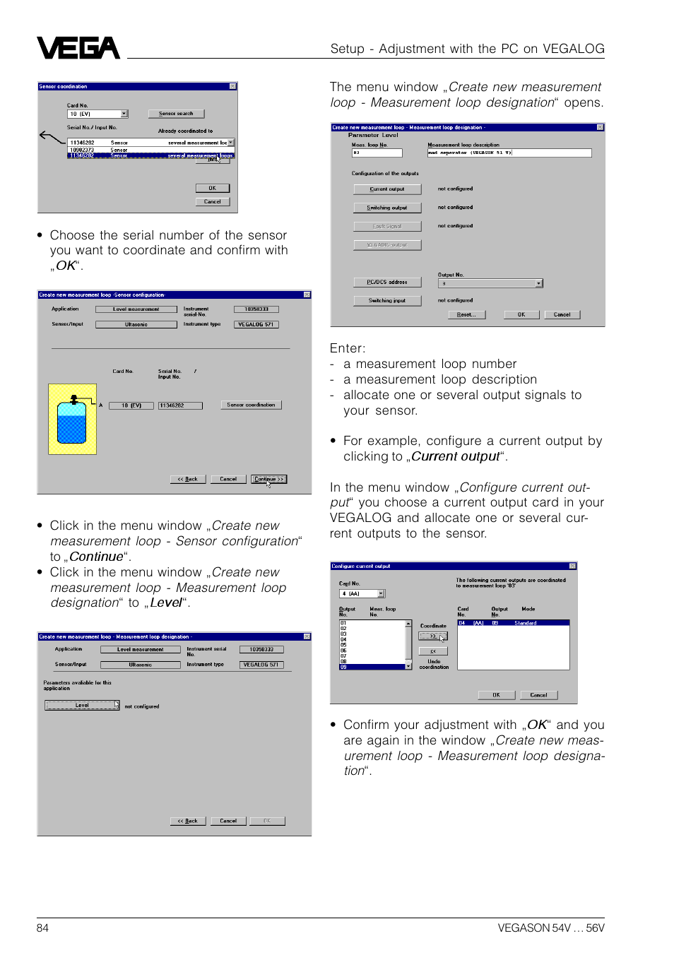 VEGA VEGASON 54V…56V User Manual | Page 84 / 92