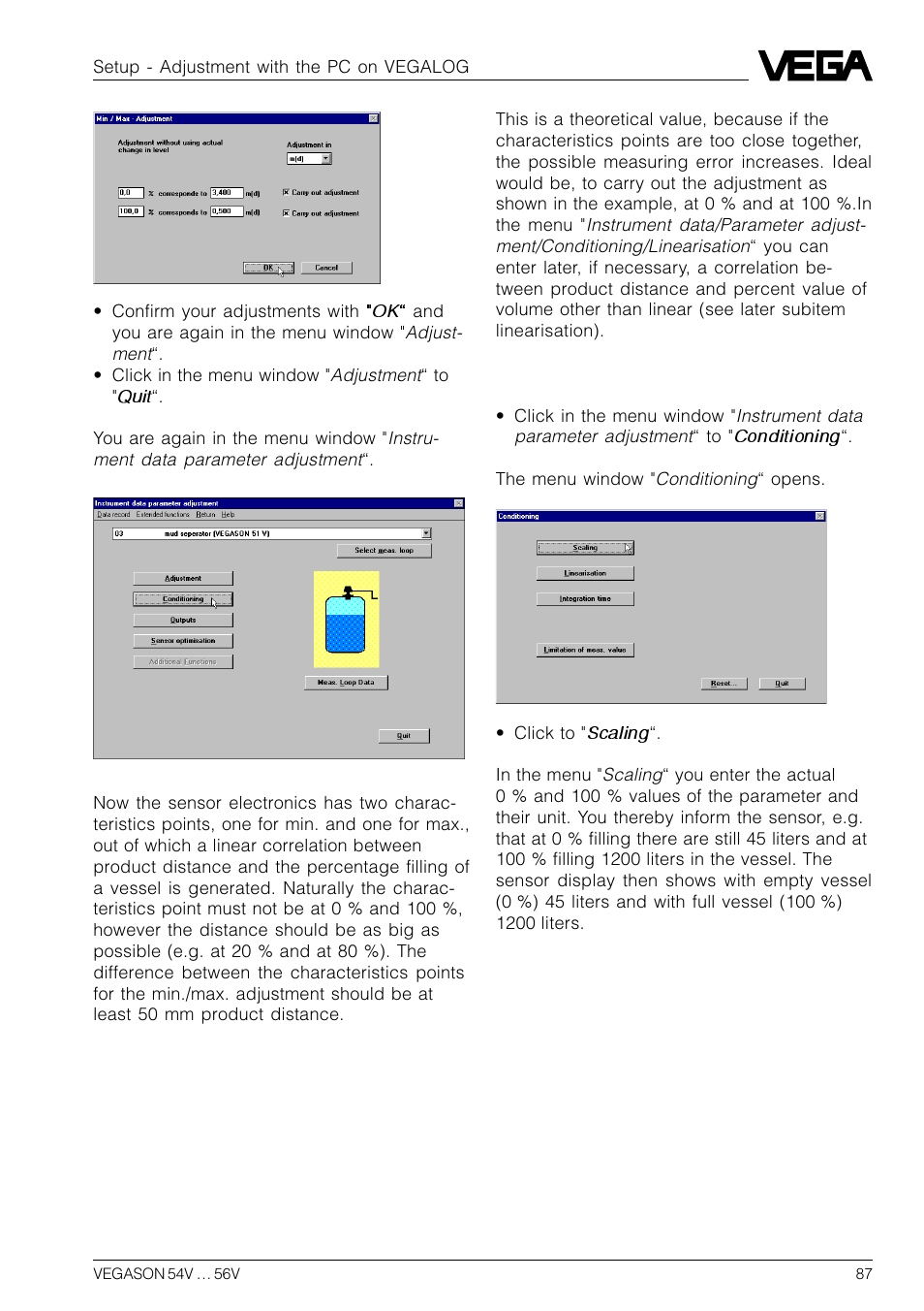 VEGA VEGASON 54V…56V User Manual | Page 87 / 92