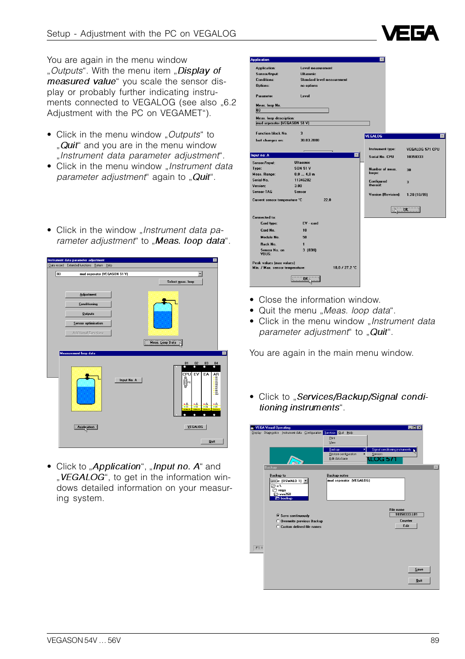 VEGA VEGASON 54V…56V User Manual | Page 89 / 92