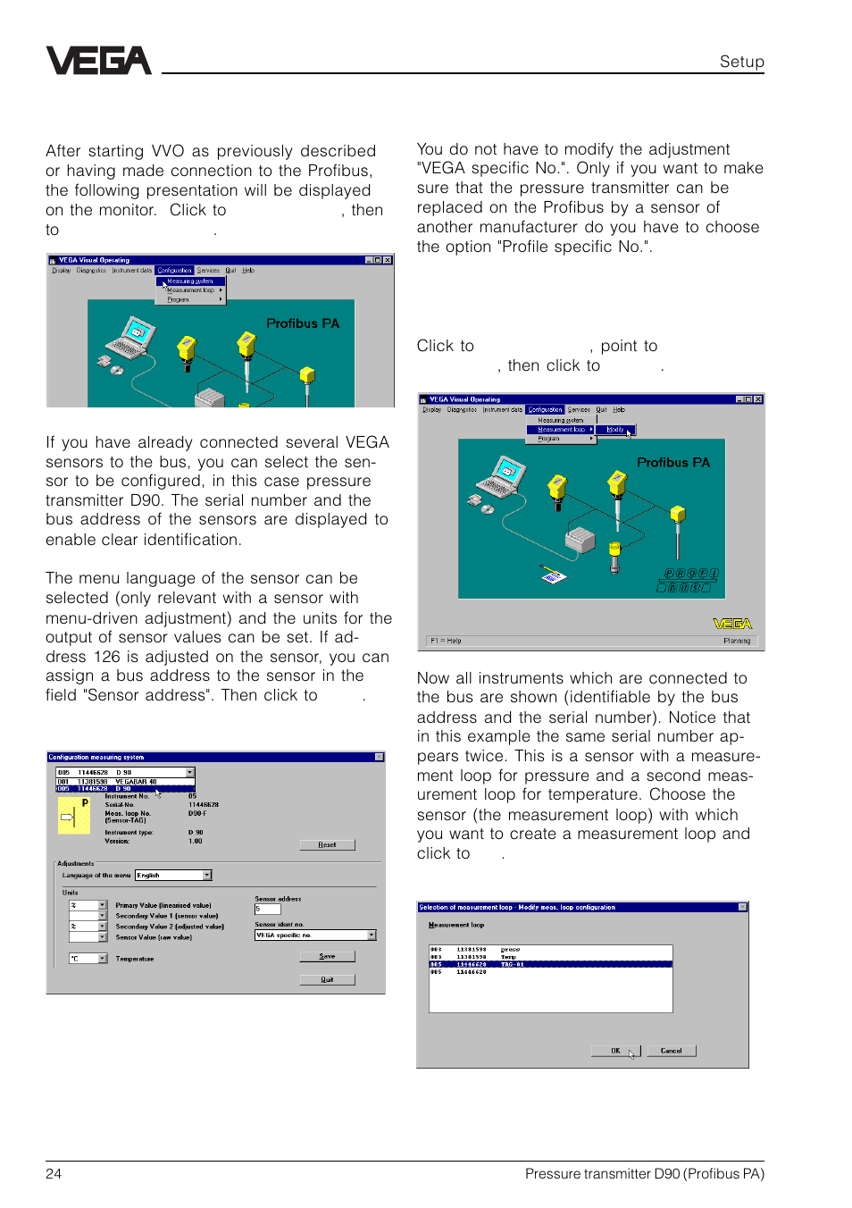 VEGA D90 Profibus PA User Manual | Page 24 / 36