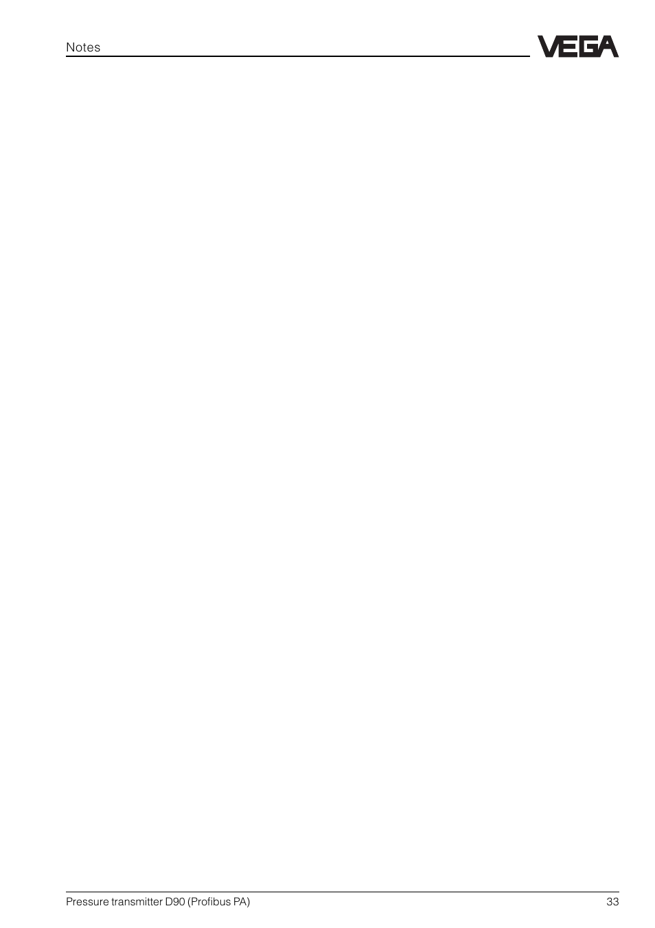 VEGA D90 Profibus PA User Manual | Page 33 / 36