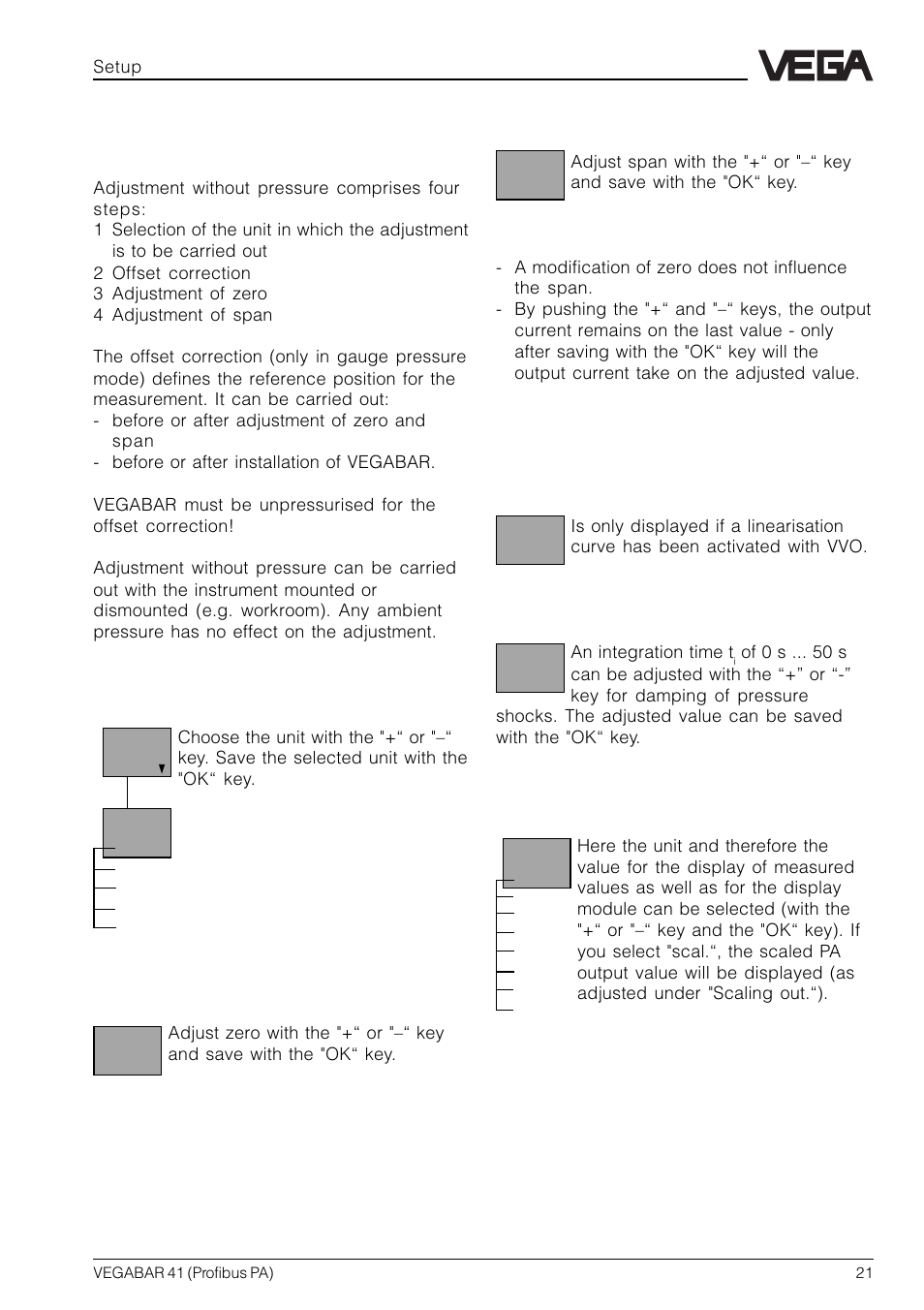 VEGA VEGABAR 41 Profibus PA User Manual | Page 21 / 36