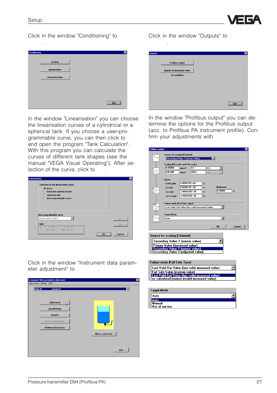 VEGA D94 Profibus PA User Manual | Page 27 / 36