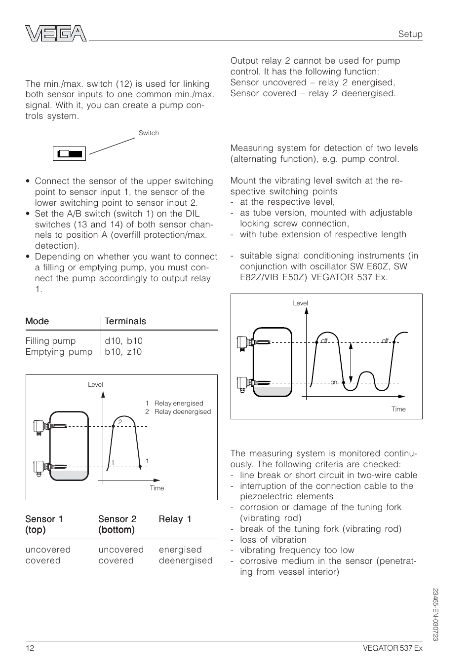 VEGA VEGATOR 537 Ex User Manual | Page 12 / 16