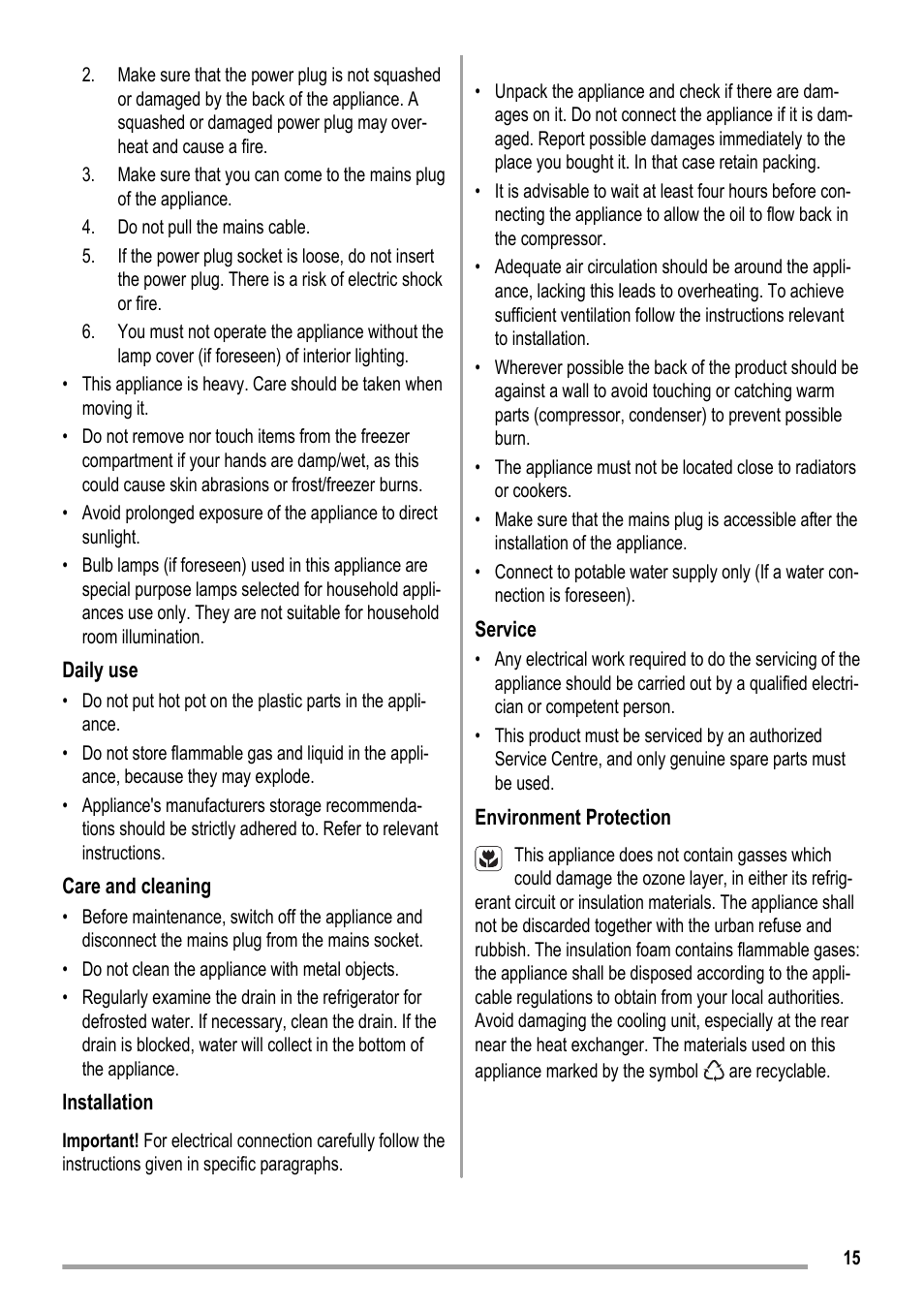 ZANKER KBA 17401 SK User Manual | Page 15 / 52