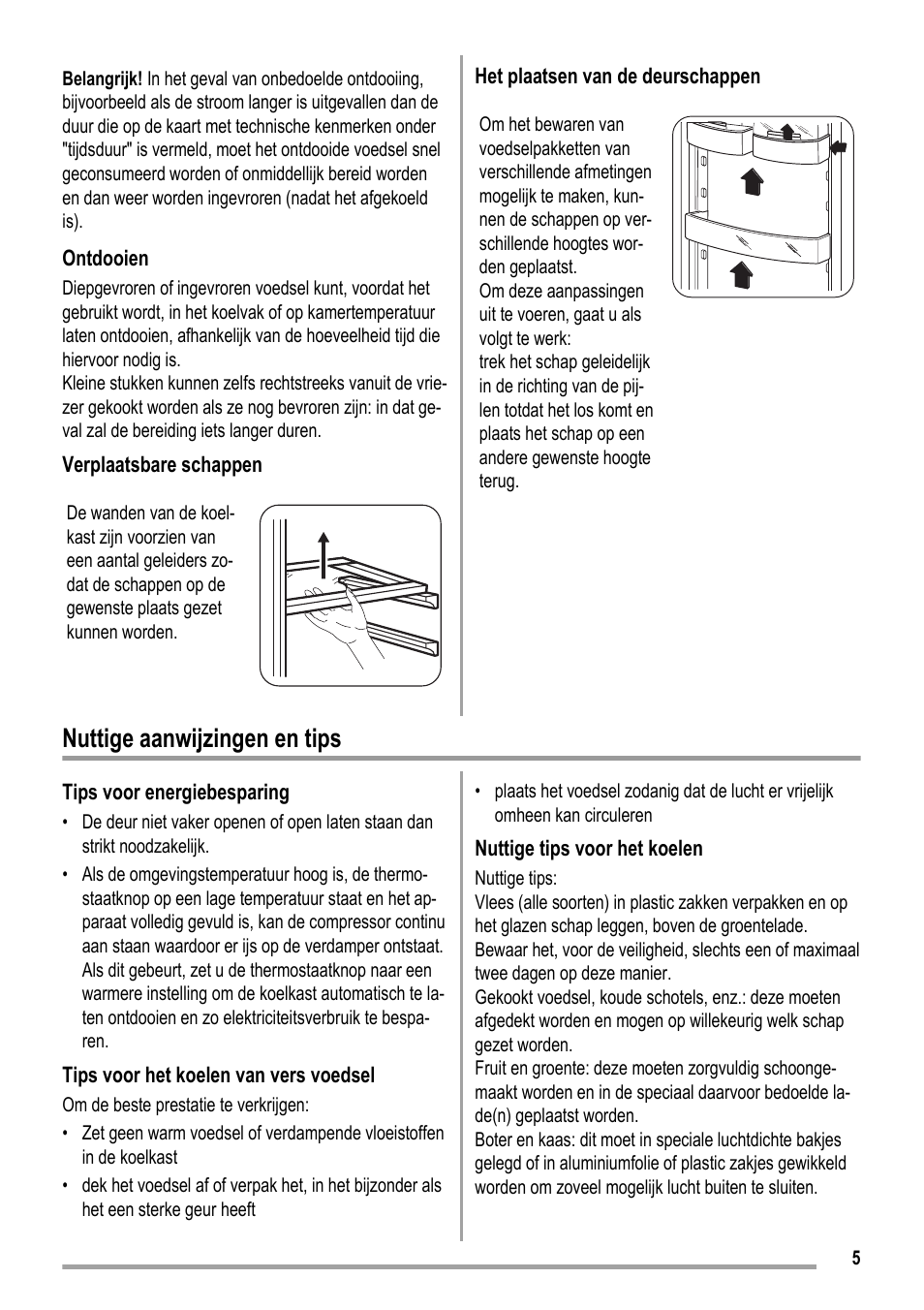 Nuttige aanwijzingen en tips | ZANKER KBA 17401 SK User Manual | Page 5 / 52
