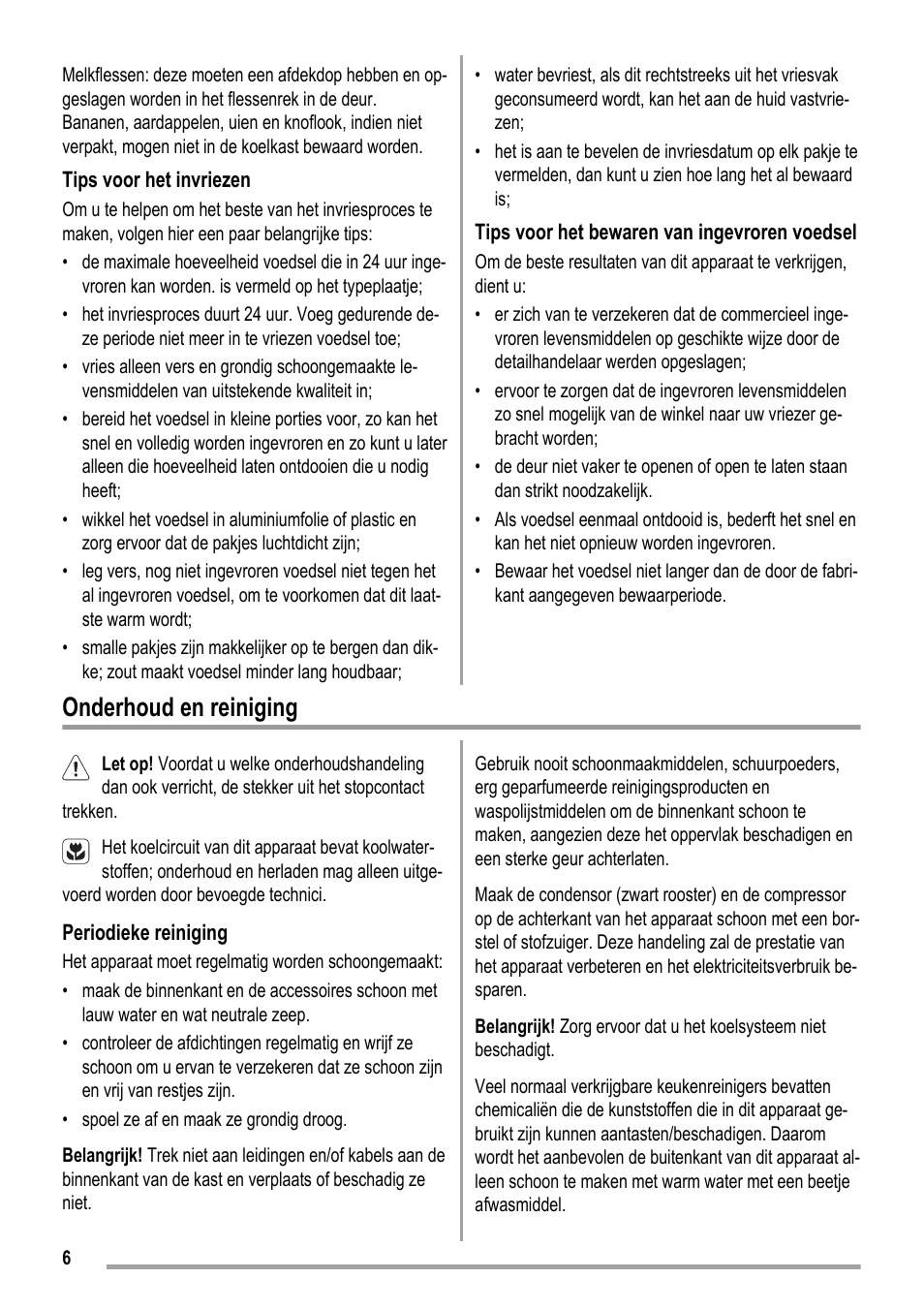 Onderhoud en reiniging | ZANKER KBA 17401 SK User Manual | Page 6 / 52