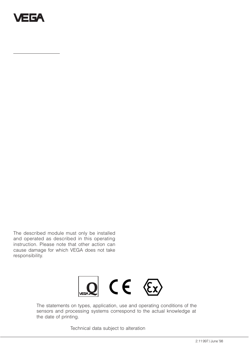 Safety information | VEGA 9130 Safety barrier User Manual | Page 4 / 4