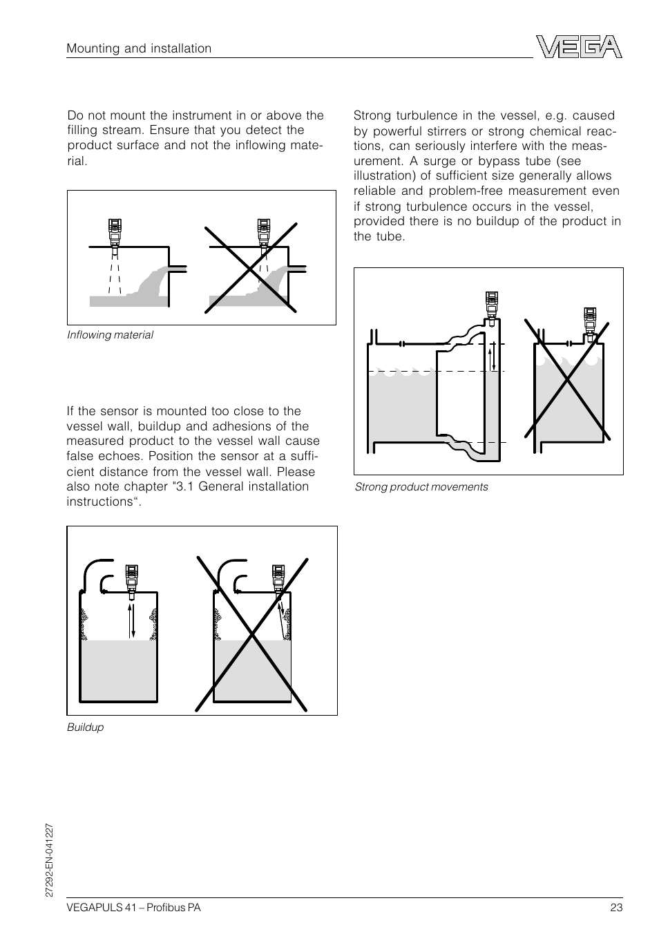 VEGA VEGAPULS 41 Profibus PA User Manual | Page 23 / 56