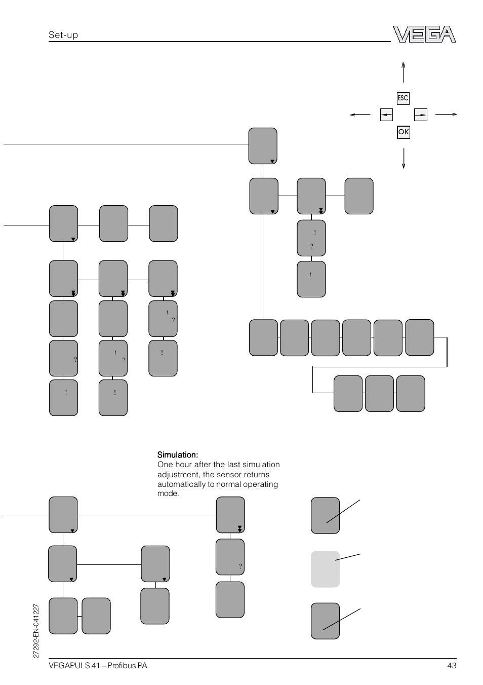 Set-up | VEGA VEGAPULS 41 Profibus PA User Manual | Page 43 / 56