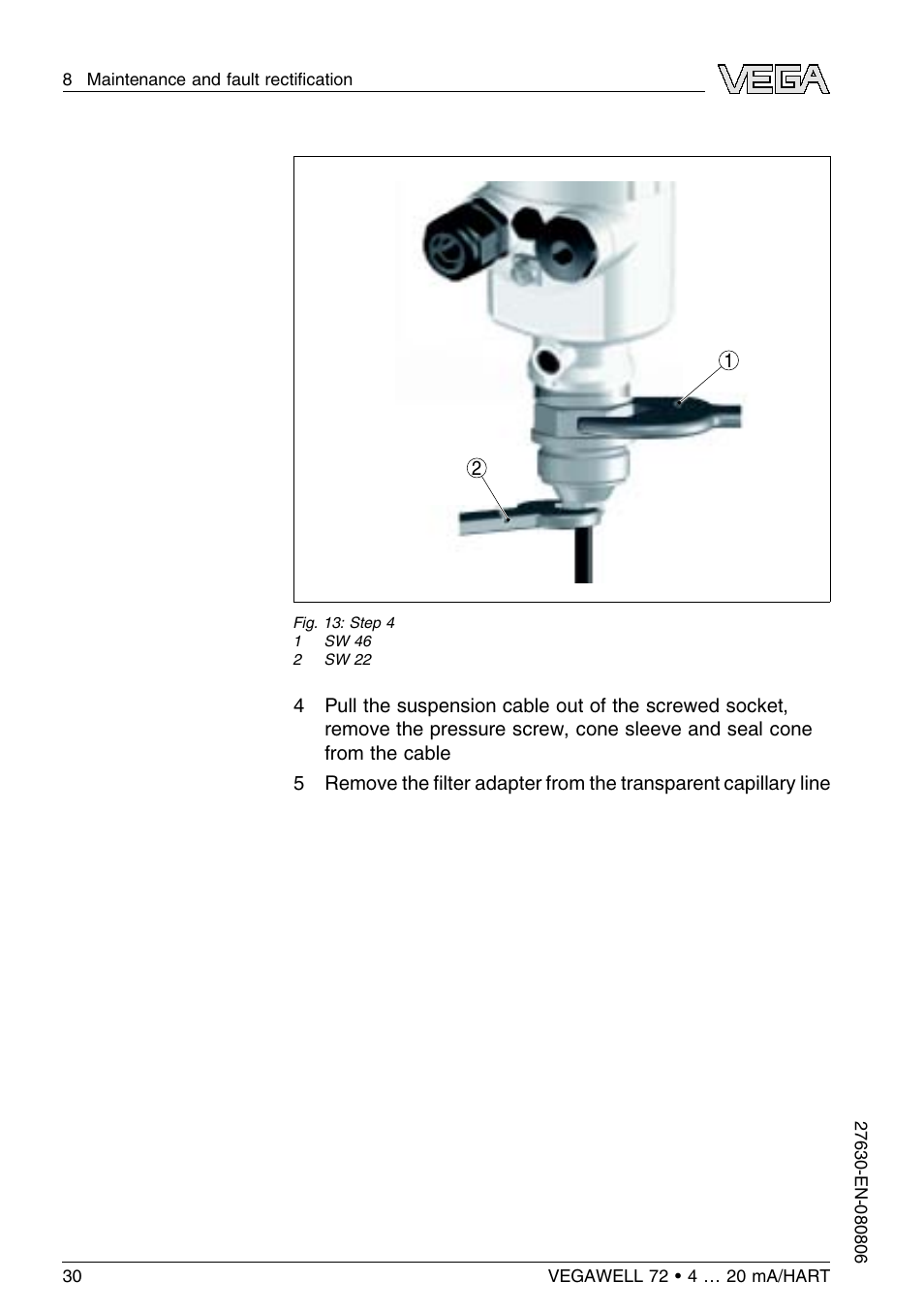 VEGA VEGAWELL 72 4 … 20 mA_HART User Manual | Page 30 / 44