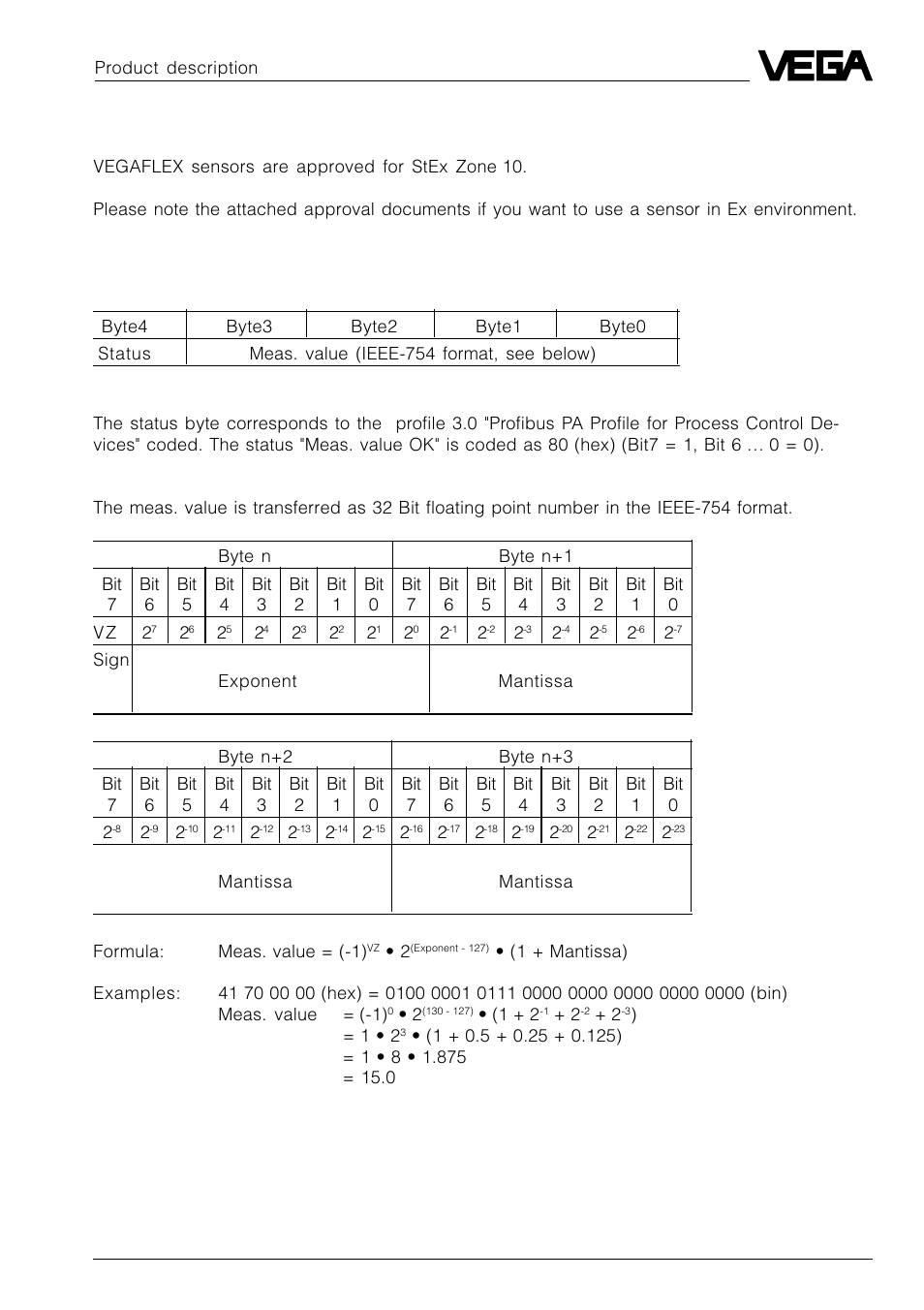 8 approvals, 9 data format of the output signal | VEGA VEGAFLEX 52P (Profibus PA) User Manual | Page 17 / 56