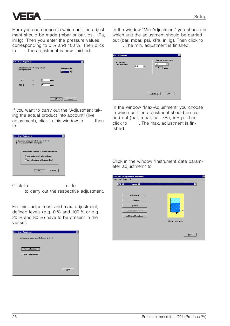VEGA D91 Profibus PA User Manual | Page 28 / 36