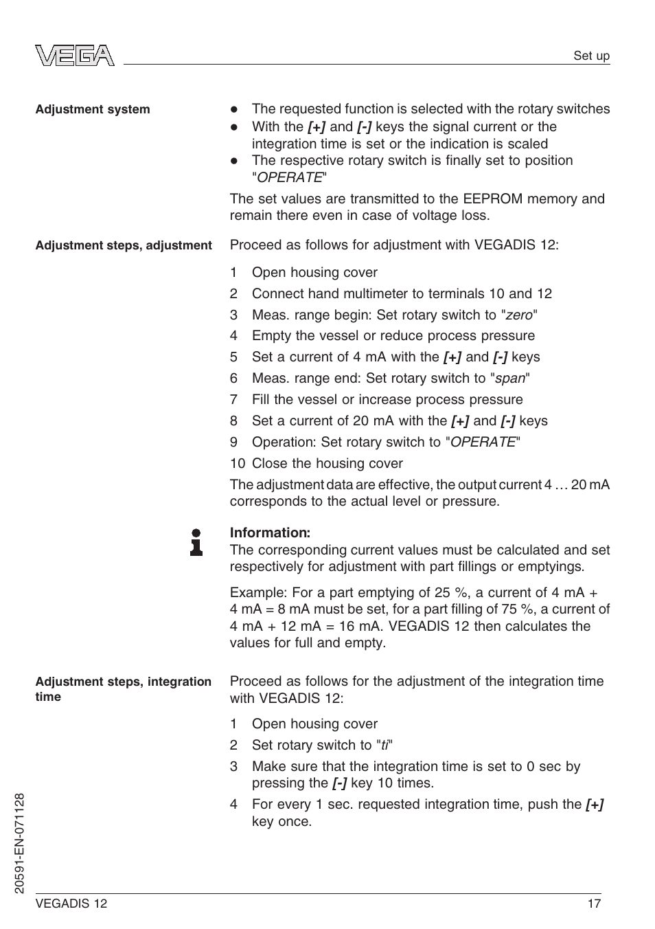 VEGA VEGADIS 12 User Manual | Page 17 / 28