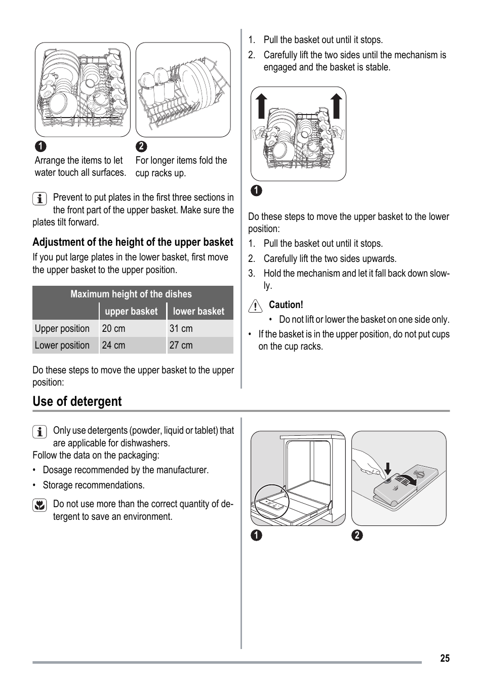 Use of detergent | ZANKER ZKI1530 User Manual | Page 25 / 68