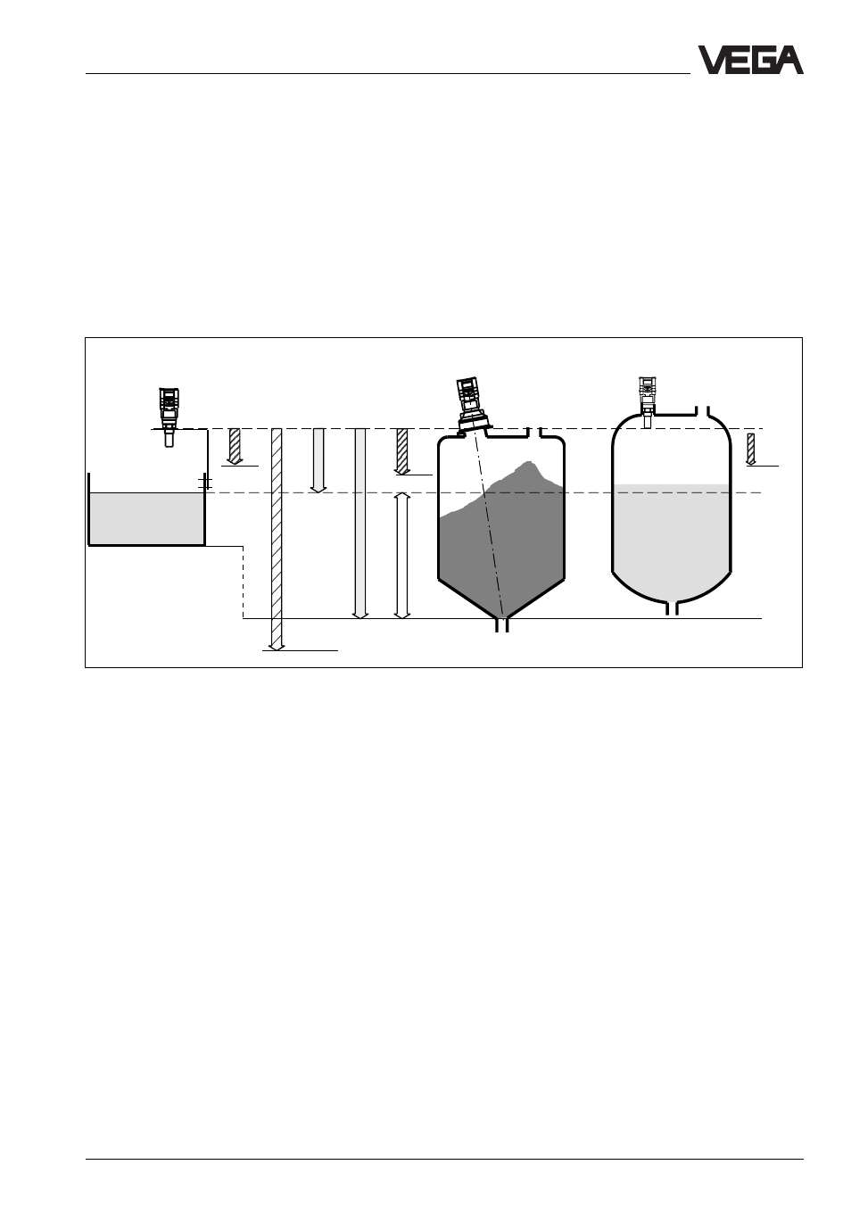 4 mounting and installation, 1 general installation instructions, Measuring range | VEGA VEGASON 51V…53V User Manual | Page 23 / 88