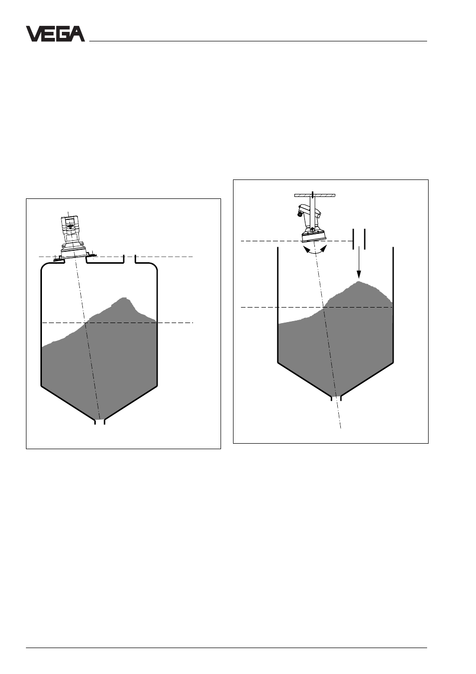 3 measurement of solids, Flange mounting, Swivelling holder | VEGA VEGASON 51V…53V User Manual | Page 28 / 88