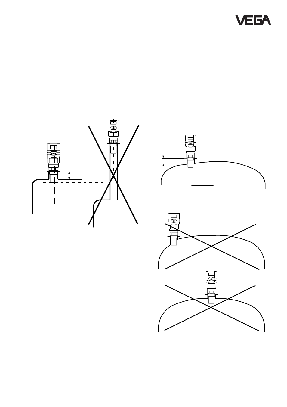 Socket piece too long | VEGA VEGASON 51V…53V User Manual | Page 37 / 88