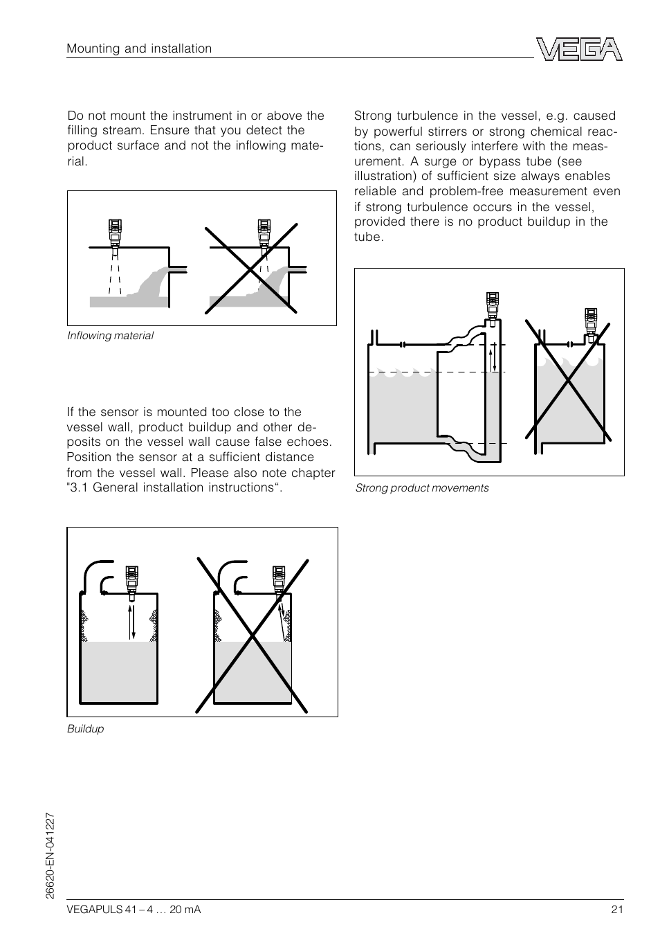 VEGA VEGAPULS 41 4 … 20 mA; HART compact sensor User Manual | Page 21 / 68