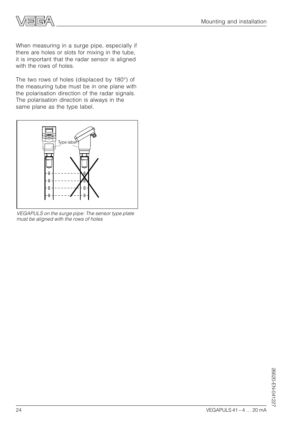 VEGA VEGAPULS 41 4 … 20 mA; HART compact sensor User Manual | Page 24 / 68