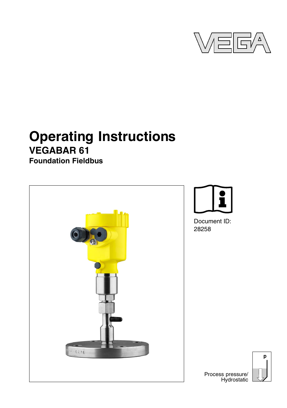 VEGA VEGABAR 61 Foundation Fieldbus User Manual | 84 pages