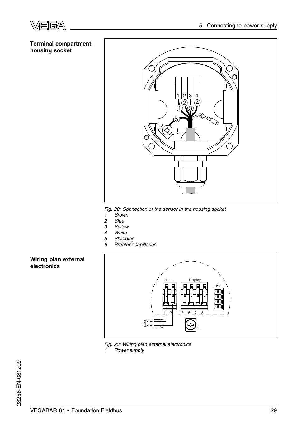 VEGA VEGABAR 61 Foundation Fieldbus User Manual | Page 29 / 84