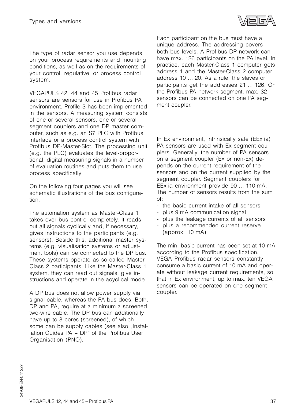 5 bus configuration | VEGA VEGAPULS 45 Profibus PA User Manual | Page 37 / 60