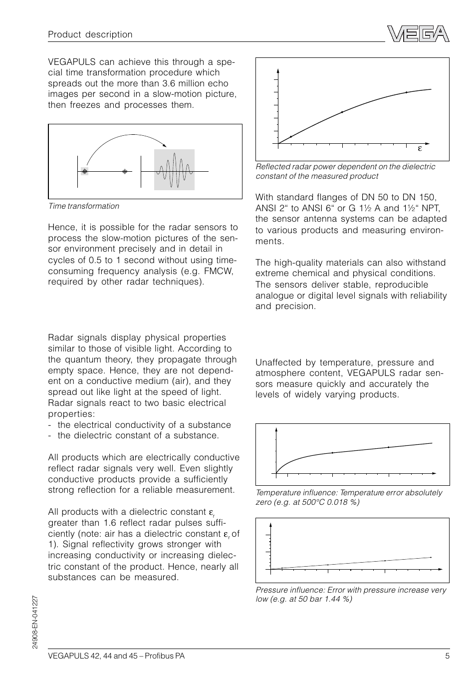 Continuous and reliable, Nearly all products can be measured, Product description | VEGA VEGAPULS 45 Profibus PA User Manual | Page 5 / 60