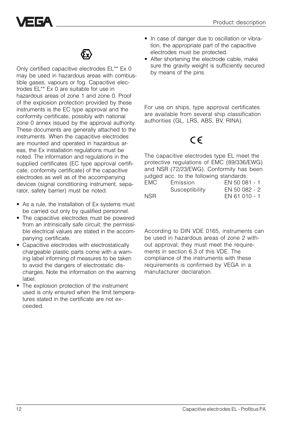 4 approvals | VEGA Capacitive electrodes EL Profibus PA User Manual | Page 12 / 56