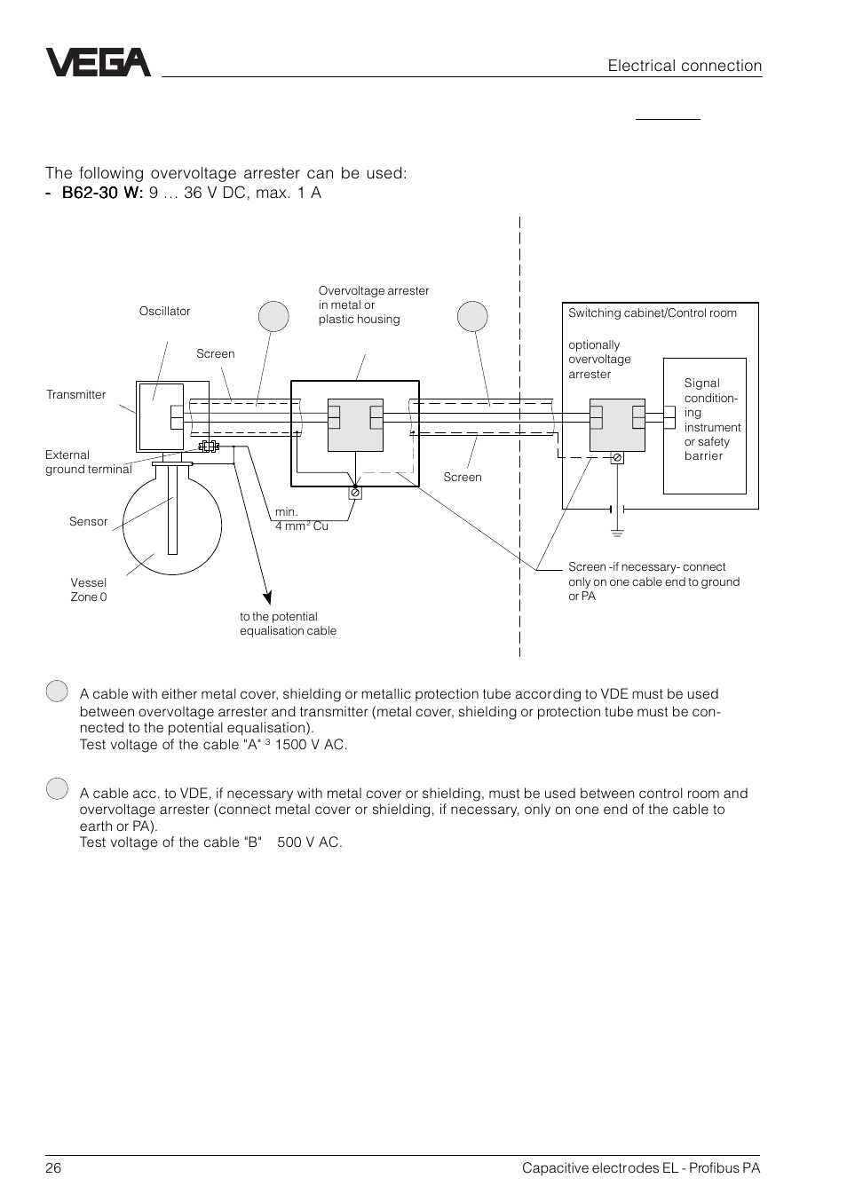 VEGA Capacitive electrodes EL Profibus PA User Manual | Page 26 / 56