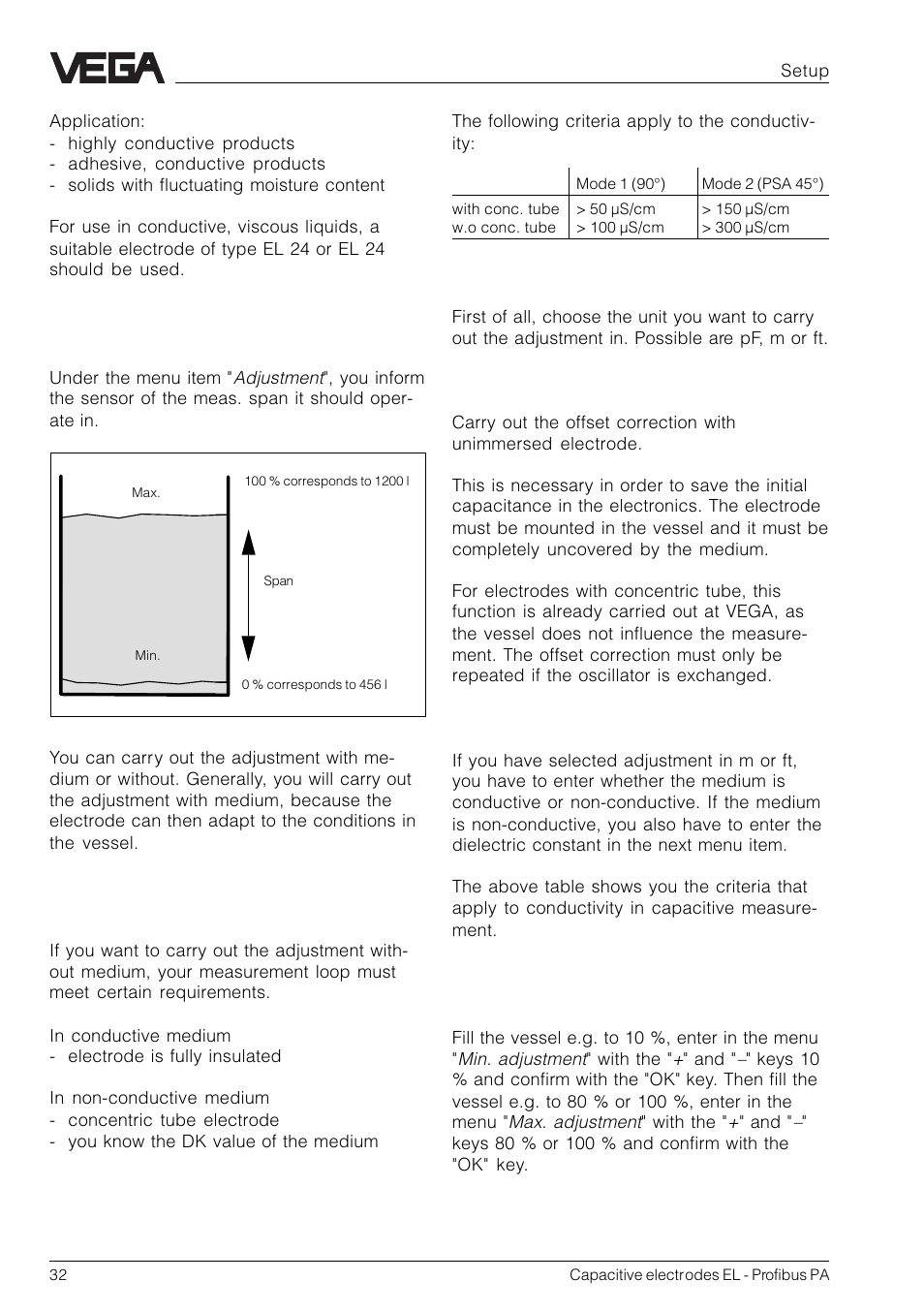 VEGA Capacitive electrodes EL Profibus PA User Manual | Page 32 / 56