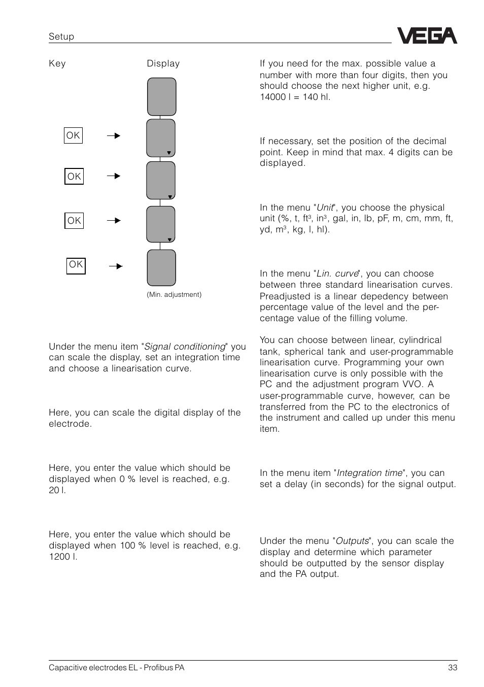 VEGA Capacitive electrodes EL Profibus PA User Manual | Page 33 / 56