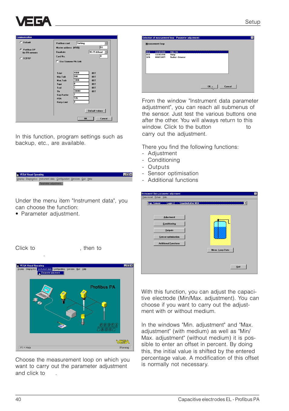 VEGA Capacitive electrodes EL Profibus PA User Manual | Page 40 / 56