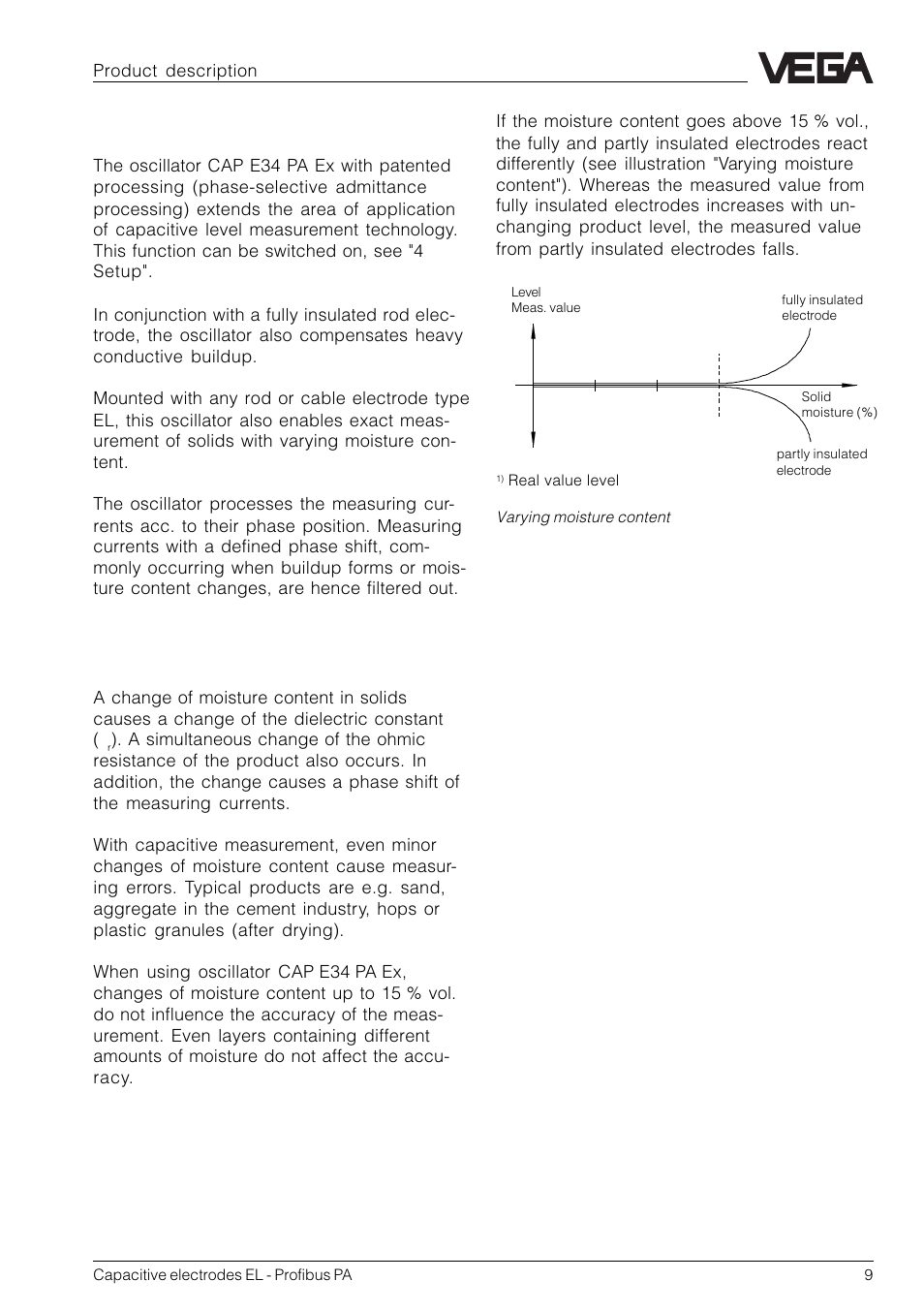 Oscillator, Varying moisture content | VEGA Capacitive electrodes EL Profibus PA User Manual | Page 9 / 56