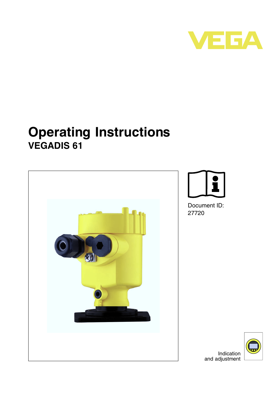 VEGA VEGADIS 61 User Manual | 28 pages