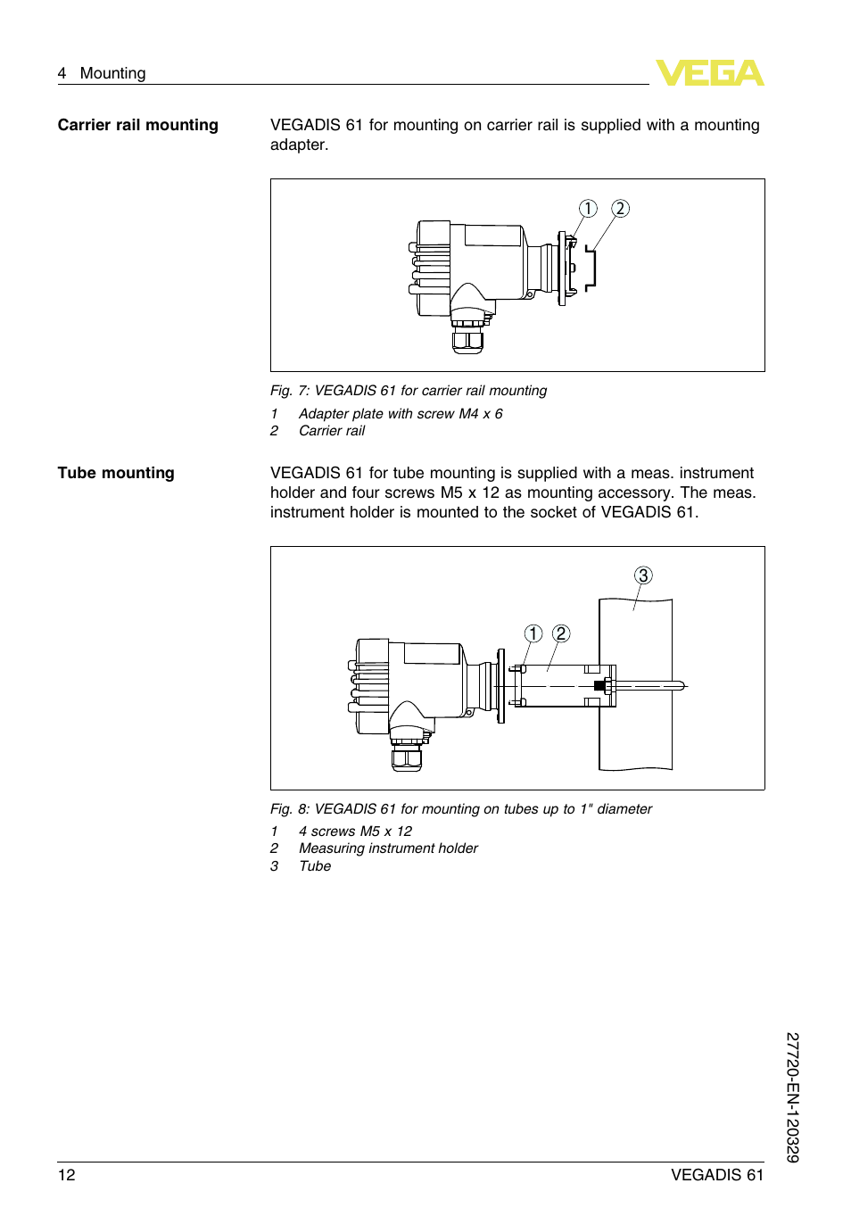 VEGA VEGADIS 61 User Manual | Page 12 / 28