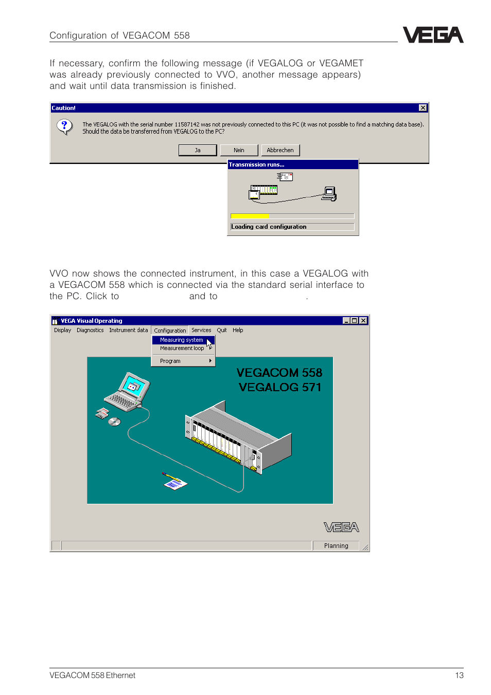 VEGA VEGACOM 558 Ethernet User Manual | Page 13 / 80