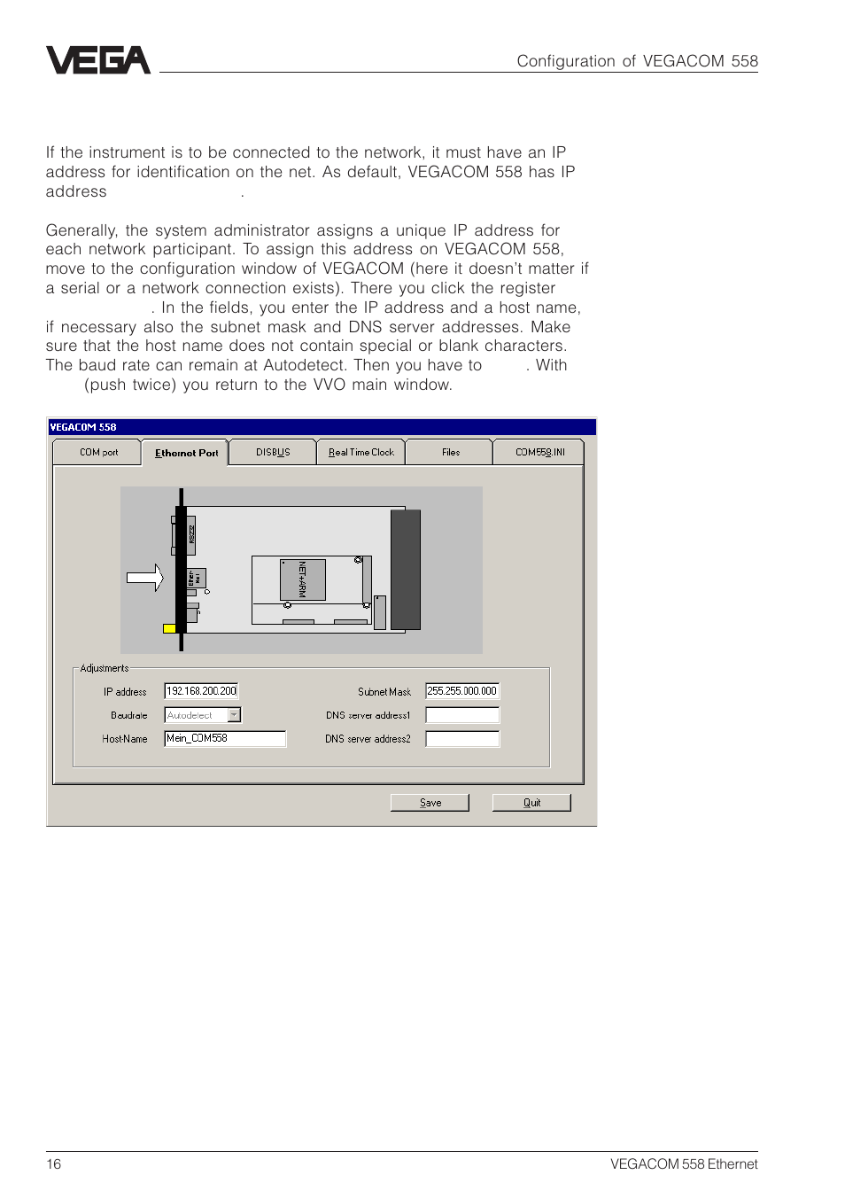 2 ip address | VEGA VEGACOM 558 Ethernet User Manual | Page 16 / 80