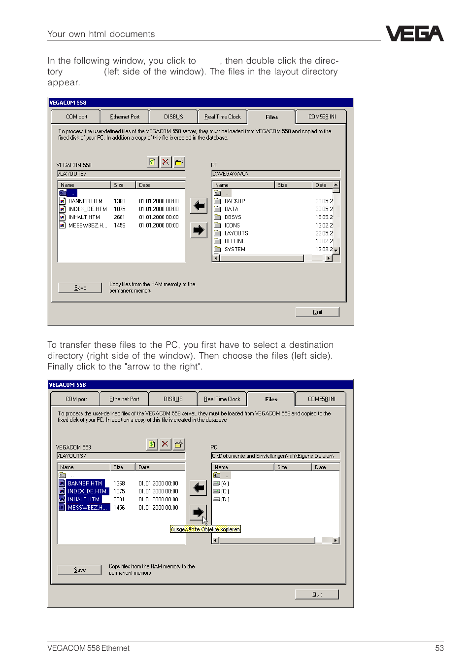 VEGA VEGACOM 558 Ethernet User Manual | Page 53 / 80